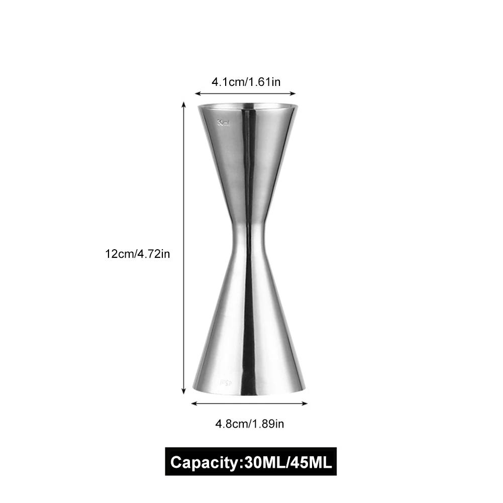 

Bartender specific stainless steel measuring set, cocktail set with double heads 1/2 ounce, suitable for family parties, clubs