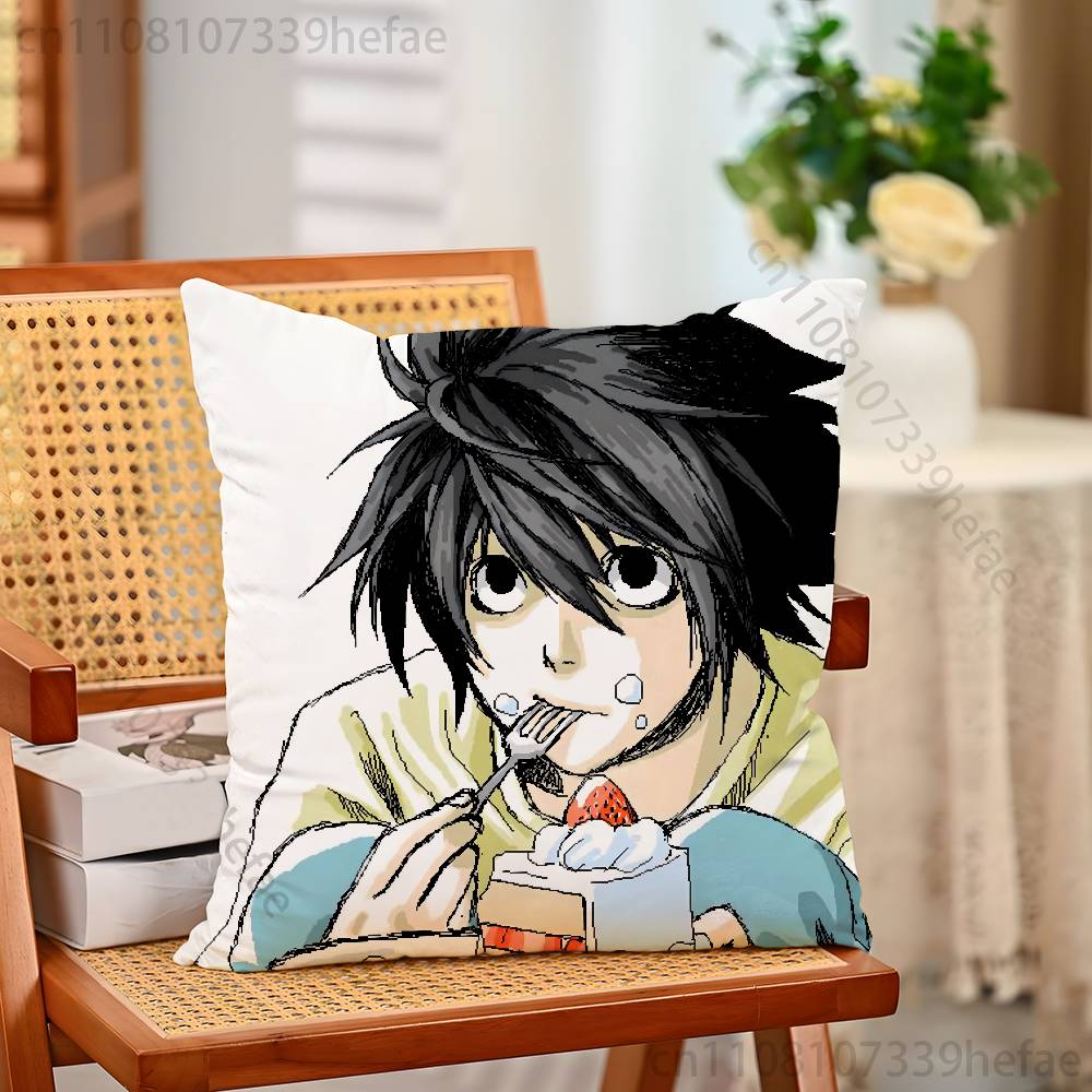DDeath NNote Misa L Yaga Print Polyester Pillow Case for Valentine gift Home Sofa Cushion Cover Decoration Custom