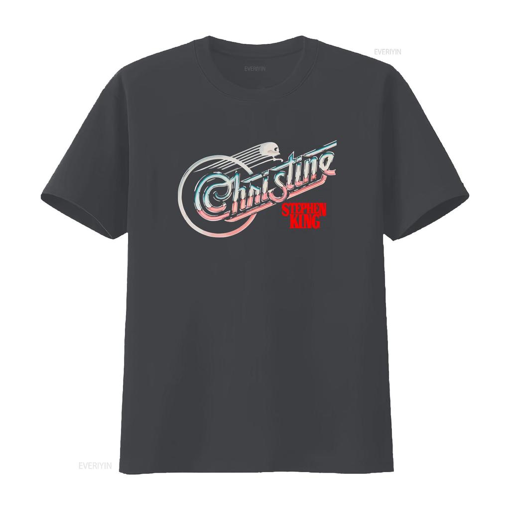 Christine Stephen King Book Fan Art T Shirt Stylish Design for Horror Lovers vintage Washed Breathable graphic Stretched