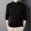 New Autumn Solid Color Half-turtleneck Men's Slim-fit Sweater