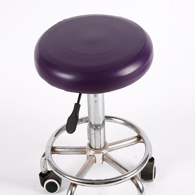 PU Leather Stool Cover Waterproof Round Elastic Slipcover Office Banquet Beauty Salon Bar Chair Protector Seat Covers