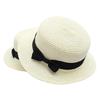 Elegant Braided Straw Hat Elegant Bows Accent ridal Accessory Breathable Lining Church Services Prom Occasion