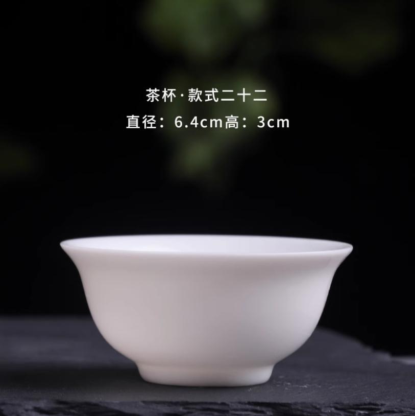 

Dehua White Porcelain Teacup Chinese Handmade Ceramic Tea Set Teacup Master Cup Tea Bowl Drinkware Portable Personal Single Cup See options chart