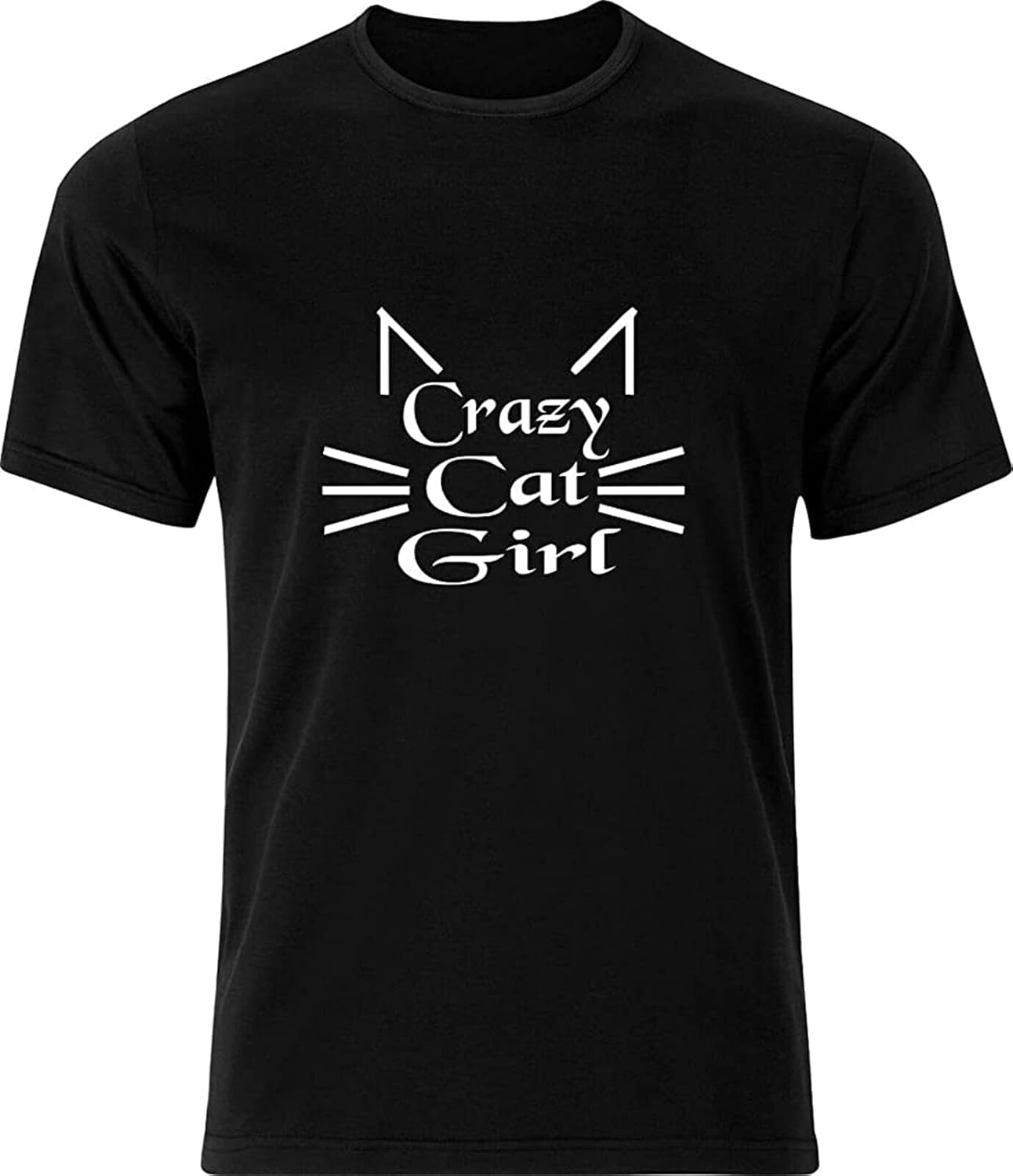Cat Crazy Lady Mens T-Shirt Unisex Mens Tees XXL чёрный