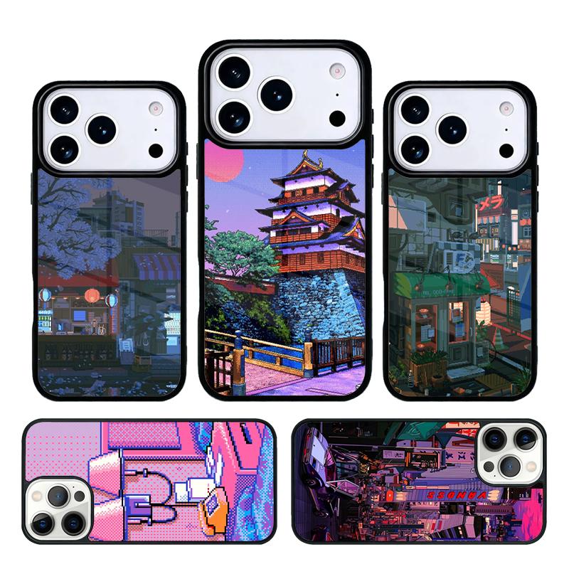 Art Pixel Aesthetic Phone Case Cover for IPhone 11 12 13 14 15 16e 17 Pro Max Coque for IPhone 17 Air