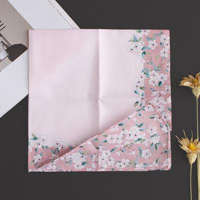 Eco-friendly Printed Square Handkerchief Reusable Cloth Towel Elegant Wipe Sweat Bandana