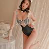 Sexy Lingerie Lace Lotus Leaf Pure Lust Maid Cute Onesie Maid Crotch Passion Uniform Tights