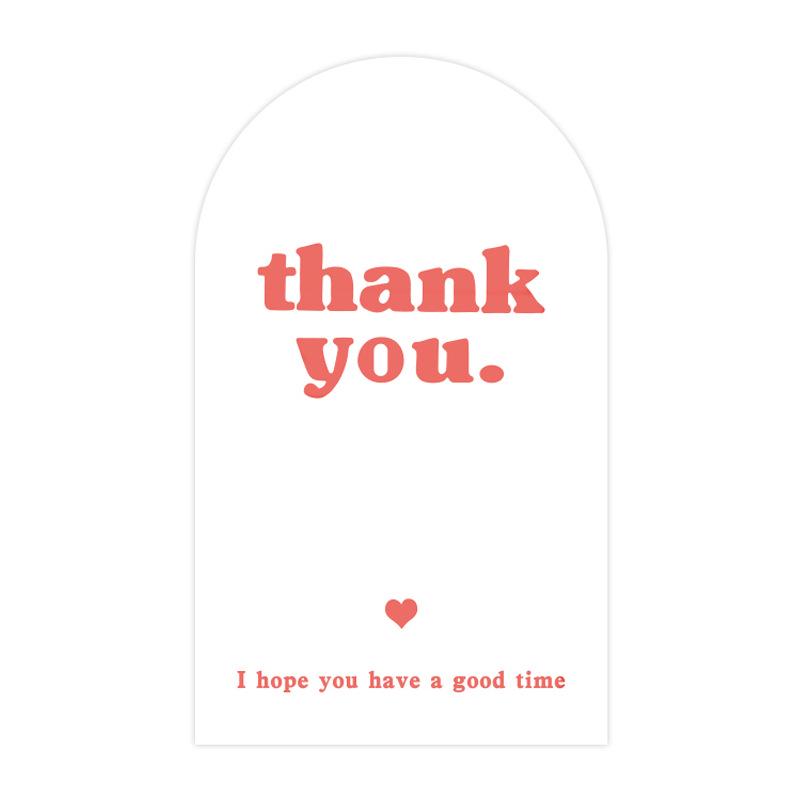 In-Stock Rectangular Thank You Stickers for Airplane Box Sealing, Gift Box Packaging, Decorative Coated Paper, Self-Adhesive.