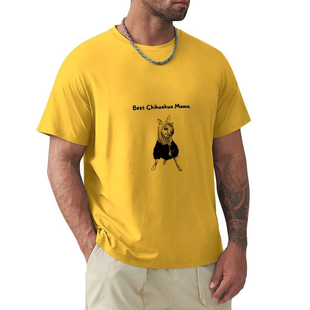 Chihuahua Mama Cute Unicorn T-Shirt Aesthetic Clothes Cotton Graphic Tees Shirts Graphic Mens Clothing