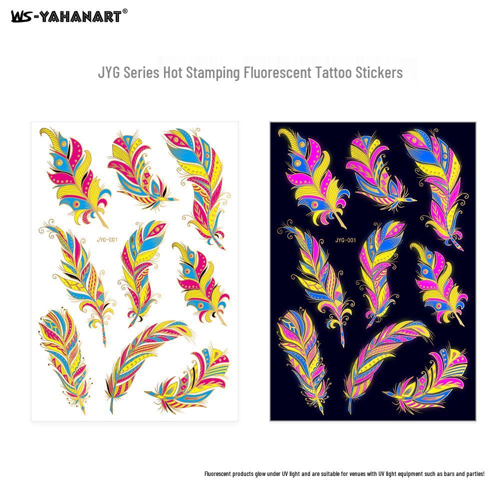 Creative Fluorescent Waterproof Full Arm and Face Tattoo Sticker