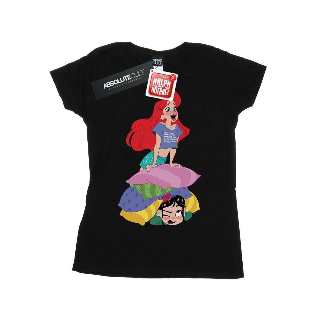 Disney Womens/Ladies Wreck It Ralph Ariel And Vanellope Cotton T-Shirt