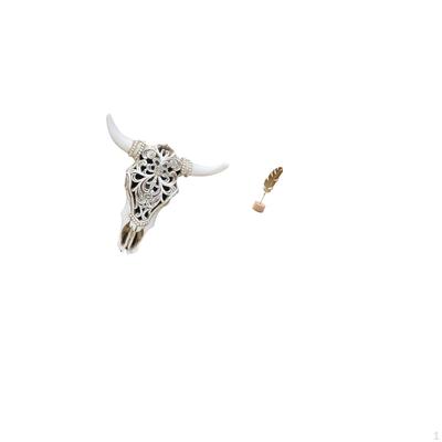 Tribal Bull Head Wall Hanging Art And Nordic Metal Sculpture Creative Ornament for Office Farmhouse
