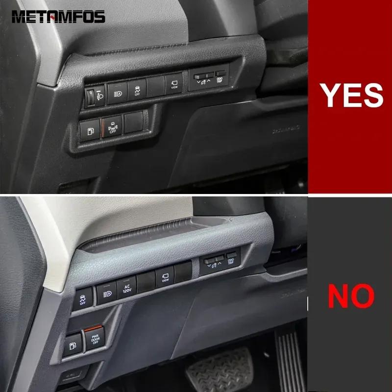 For Toyota Sienna 2024 2025 Carbon Fiber Head Light Lamp Switch Control Button Cover Trim Accessories Car Styling