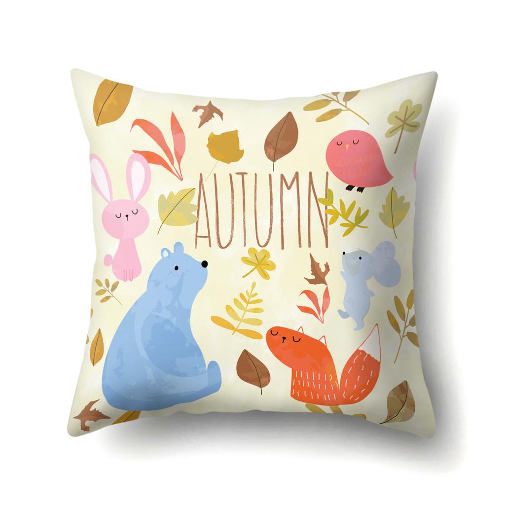 Geometric Animal Pattern Single-sided Pillowcase Office Hug Pillowcase Waist Pillowcase Polyester Simple Sofa Pillowcase