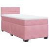 VidaXL Sommier à lattes de lit avec matelas Rose 90x190 cm Velours, lit, lit à plate-forme, lit à panneaux, meuble de 3288503