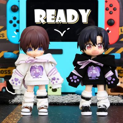 Ob11 Doll Cat Hoodie Clothes Cat Game Console Jacket Accessories For Molly , Ymy Body, P9, Gsc, Obitsu11 ,Ufdoll,1/12Bjd Doll