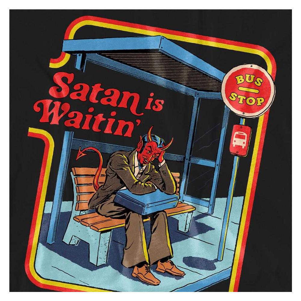 Steven Rhodes Womens/Ladies Satan Is Waitin T-Shirt