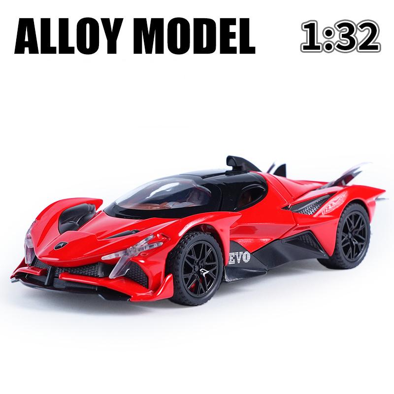 1:32 Apollo Project EVO модель из сплава, игрушечный автомобиль, литье под давлением, литье под давлением, звук и свет, автомобильные игрушки для детей, автомобиль