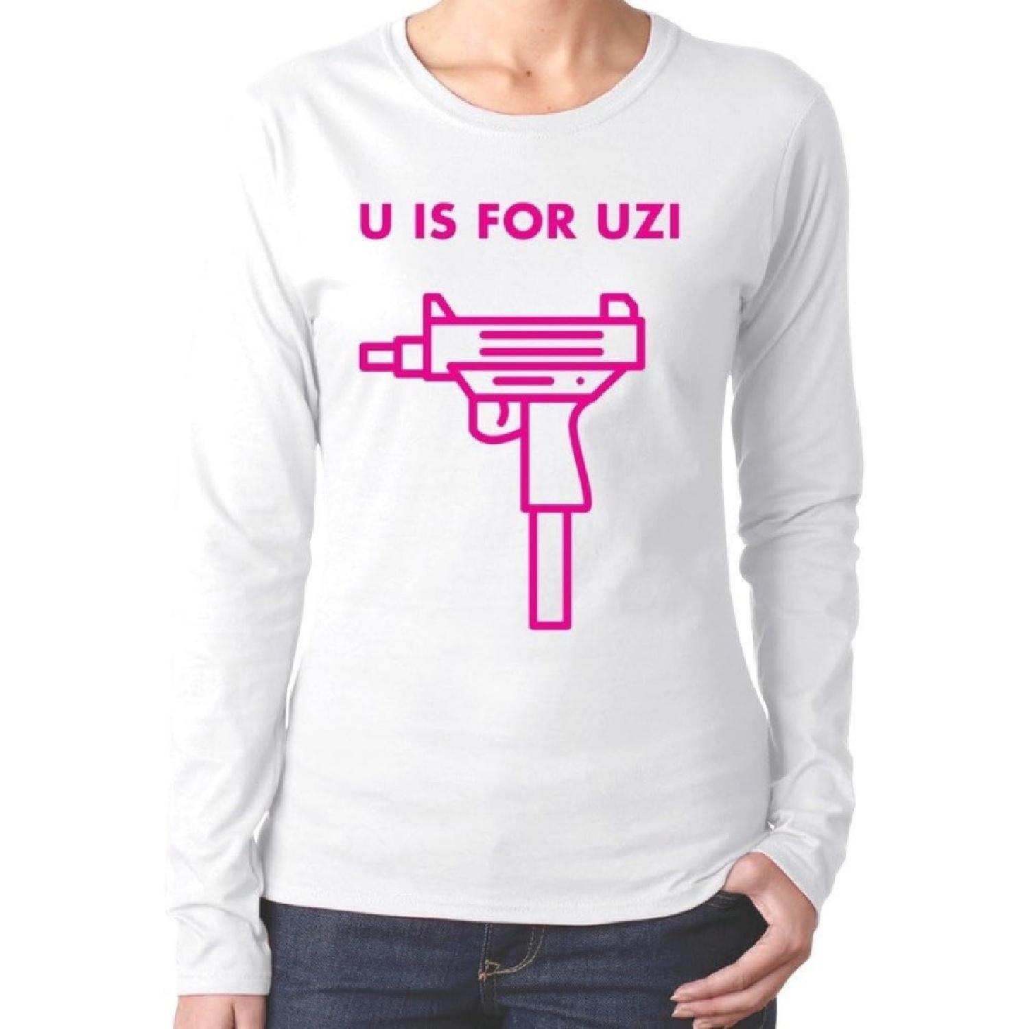 Companies Funny Geek U Is For Uzi T Shirts Woman S