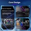 K19 Mobile Phone Cooler Fan Radiator with Digital Display/Dual Fans/RGB Lighting/Adjustable Speed