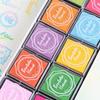 Korean Style 4x4cm Finger Painting Ink Pad for DIY Rubber Stamps - 20 Vibrant Colors