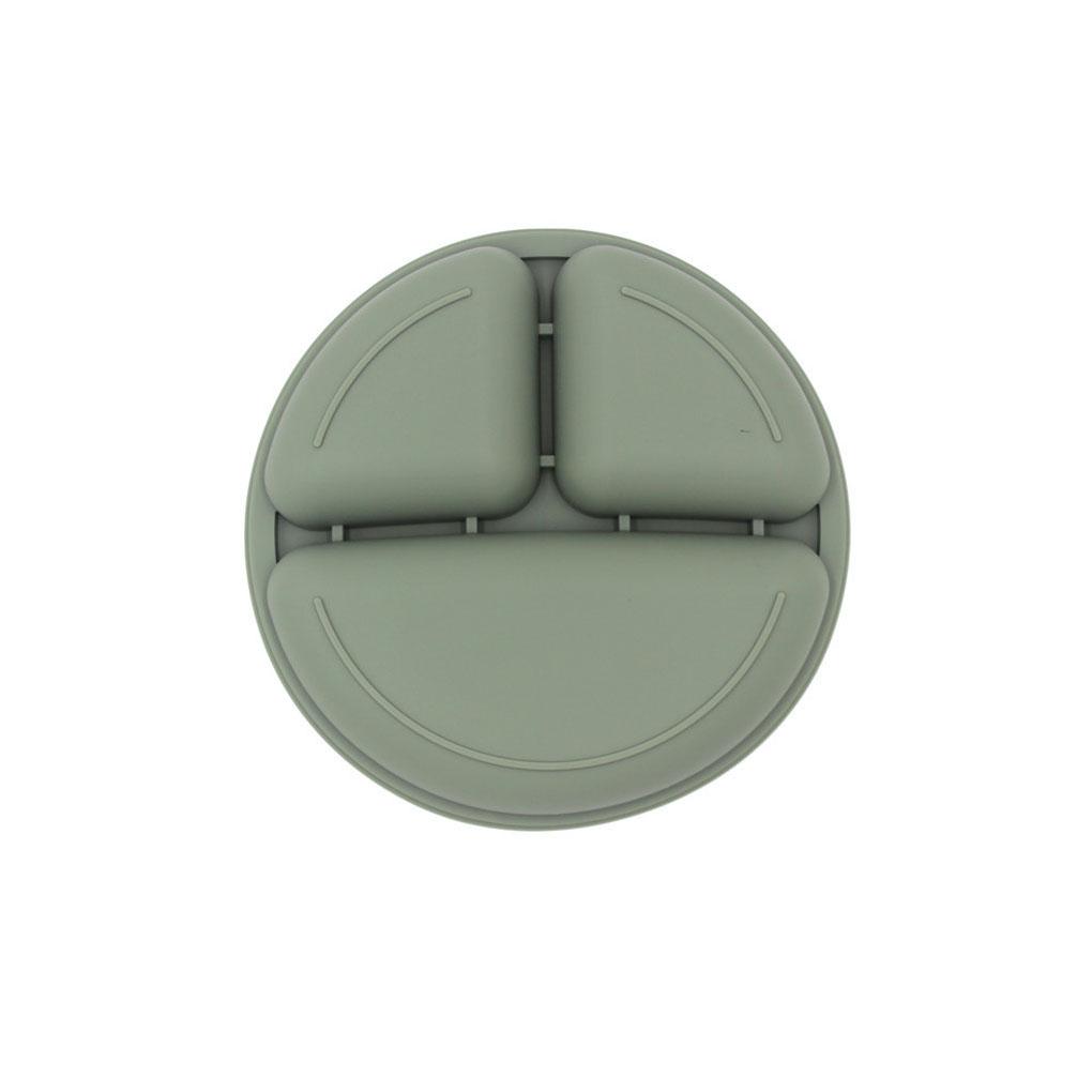 Children Food Plate Baby Nonslip Silicone Feeding Dish Compartment Bowl Infant Tableware Dining Room Restaurant