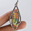 Natural Opal Pendant 925 Sterling Silver Certifeid 32 ct Oval Gems October Birthday Birthstone