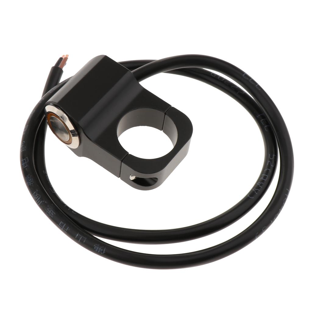 

1inch 25mm Motorcycle Switch Assembly Motorcross Handlebar Control Switches - Waterproof Button W/ Indicator (Black Body) жовтий