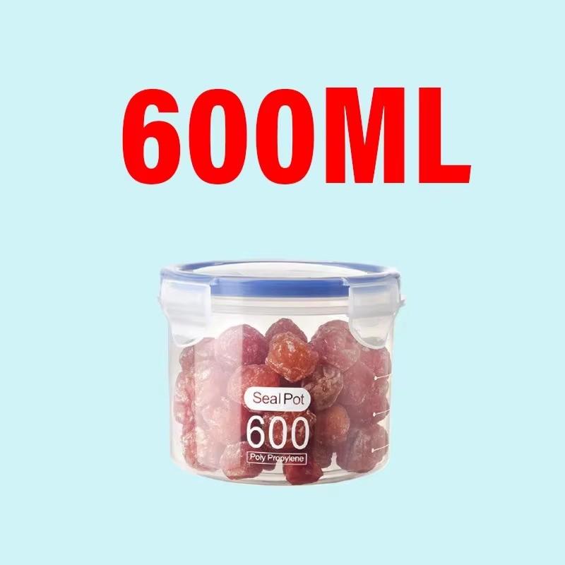 1/4PCS Sealed Jars With Scale Grain Crisper Kitchen Refrigerator Organize Sealed Container Clear Jar Spice Sugar Storage Boxes