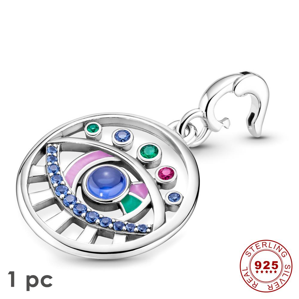 Novo Real S925 Prata Esterlina Me Charm Unicórnio Estrela Hoop Bead Fit Original Me Pulseiras Mulheres Coração Jóias Para Presente