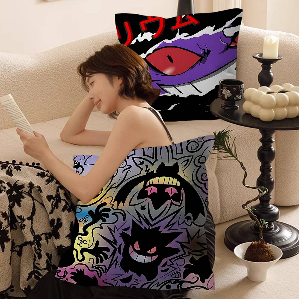 P-Pokemon Gengar Anime Pillow Cover Design Cushion Cover Decor Holiday Decorati