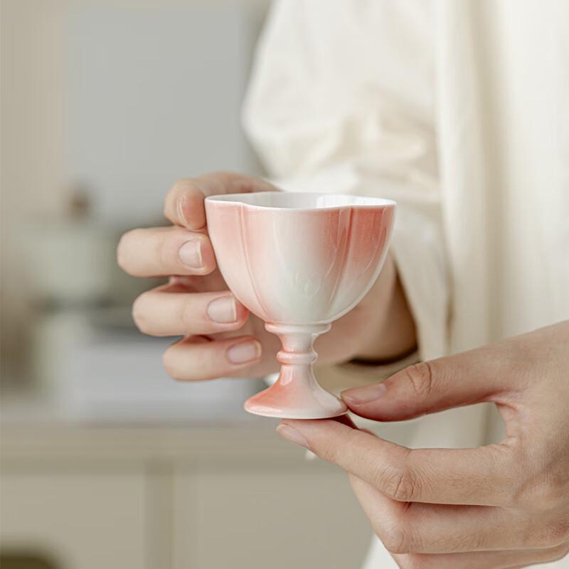 Jasmine Grapefruit Ceramic High-Foot Teacup