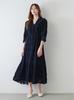 Frill Jacquard Dress SWFO251059NVY1