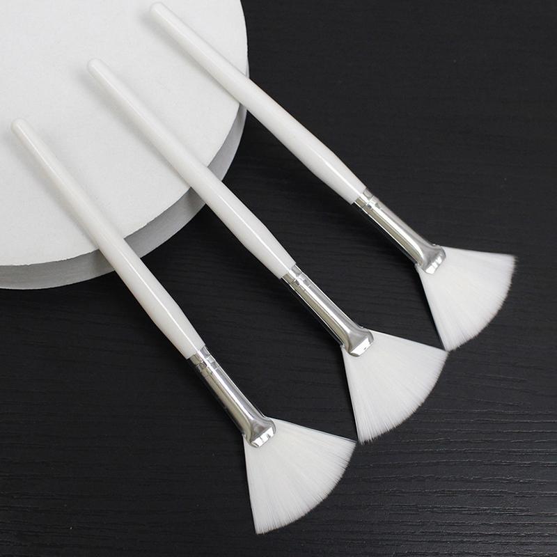 Pincel de Maquiagem em Forma de Leque Pincel para Máscara Facial Pincéis Aplicadores Macios Ferramenta de Beleza Facial Ferramenta Diy