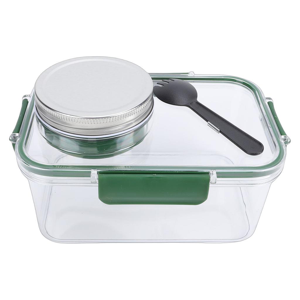 Salad Lunch Container With Dressing Compartment Reusable Portable  proof Salad Bowl for   Gym Bag