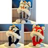 Lion Dance Plush Hat For Adults Warm Winter Earflap Beanie With Soft Faux Fur