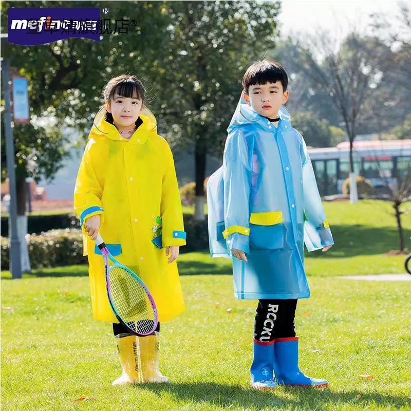Raincoat Children's 3-6 Years Old Kindergarten Primary School Students with Schoolbag Position Poncho Cartoon Dinosaur Boys and Girls Lengthened
