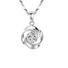 S999 Reinem Silber Rose Halskette frauen Japanischen und Südkoreanischen Anhänger Schlüsselbein Kette Sterling Silber Ornament