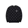 MLB New York Yankees Floral Logo Bestickter Rundhals-Pullover Sweatshirt Unisex-Pullover Schwarz 3AMTM0331-50BKS