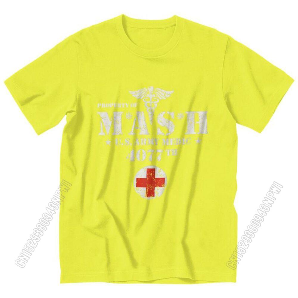

Футболка из хлопка Vintage Mash Tv Show для мужчин, футболка из 100% хлопка, летняя футболка, подарок для женщин, унисекс, одежда, новинка, дизайн XXXL жёлтый