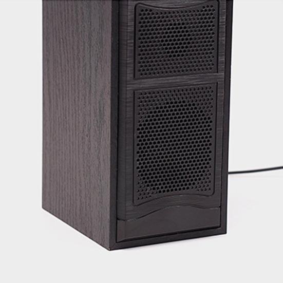 1 Pair Computer Speakers USB Powered Surround Sound Natural Wood Enclosure Wired Desktop Loudspeakers for Laptop