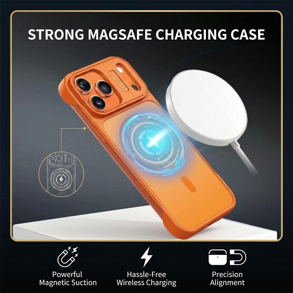 Frameless AG Matte For Magsafe Magnetic Phone Case For iPhone 17 16 Plus 15 14 13 12 11 Pro Max Wireless Charging Hard PC Cover