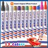 Bunte 8/12 Farben Permanente Farbe Marker 3mm Wasserdicht Weiß Marker Reifenprofil Gummi Stoff Farbe Metall Farbe Stifte Hopk