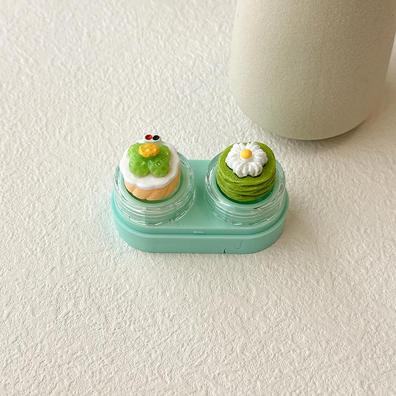 1pc Mini Contact Lens Case for Eyes Travel Kit Holder Cartoon Cute Cosmetic Contact Lenses Case Box Container Travel Accessaries