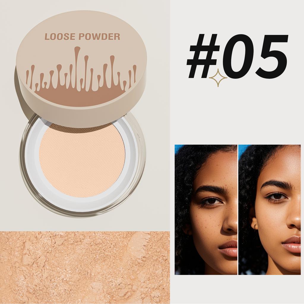 5 Colors Loose Powder Can Reduce Pores and Fine Lines, With a Long-lasting Matte Effect and Natural Facial Makeup Powder