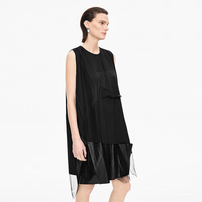 JNBY 2025 Winter A-Line Round Neck Midi Dress