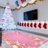 Christmas Living Room Decoration Carpet Pink New Year Gift Rugs Bedroom Home Decor Anti-Slip Floor Mat Homestay Rug Dining Room