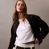 Calvin Klein Loose Fit Round Neck Short Sleeve T-Shirt Women Tops White 47AB814