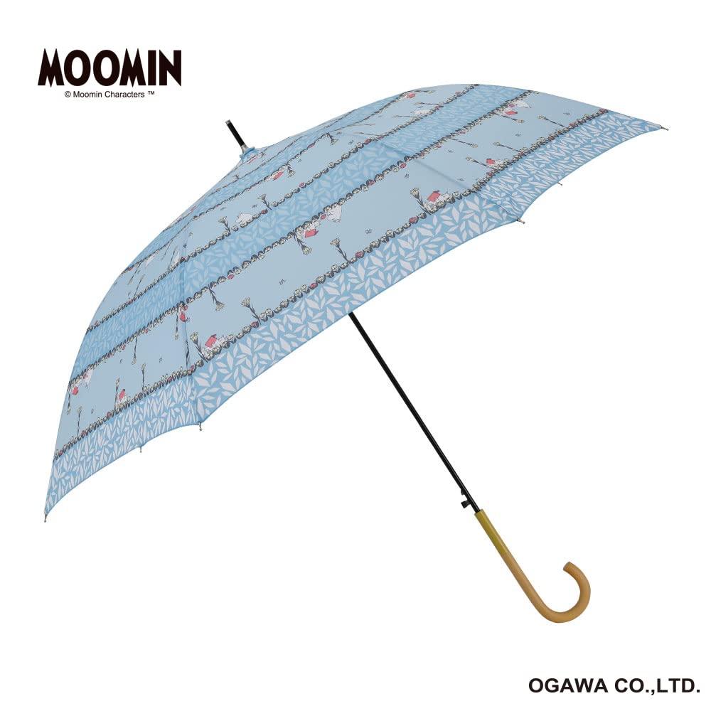 Ogawa Moomin Parasol for Women, Flower and Reading Design, Rain or Shine, Water-Repellent, UV-Repellent, 60cm, 7 Ribs, 85891