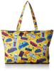 Hapitas Foldable Tote Available In a Variety of H0001 Sticker Yellow Bag, Shifre, Patterns, Compact, 17L, 33cm, 0.26kg, BT5, Yellow,